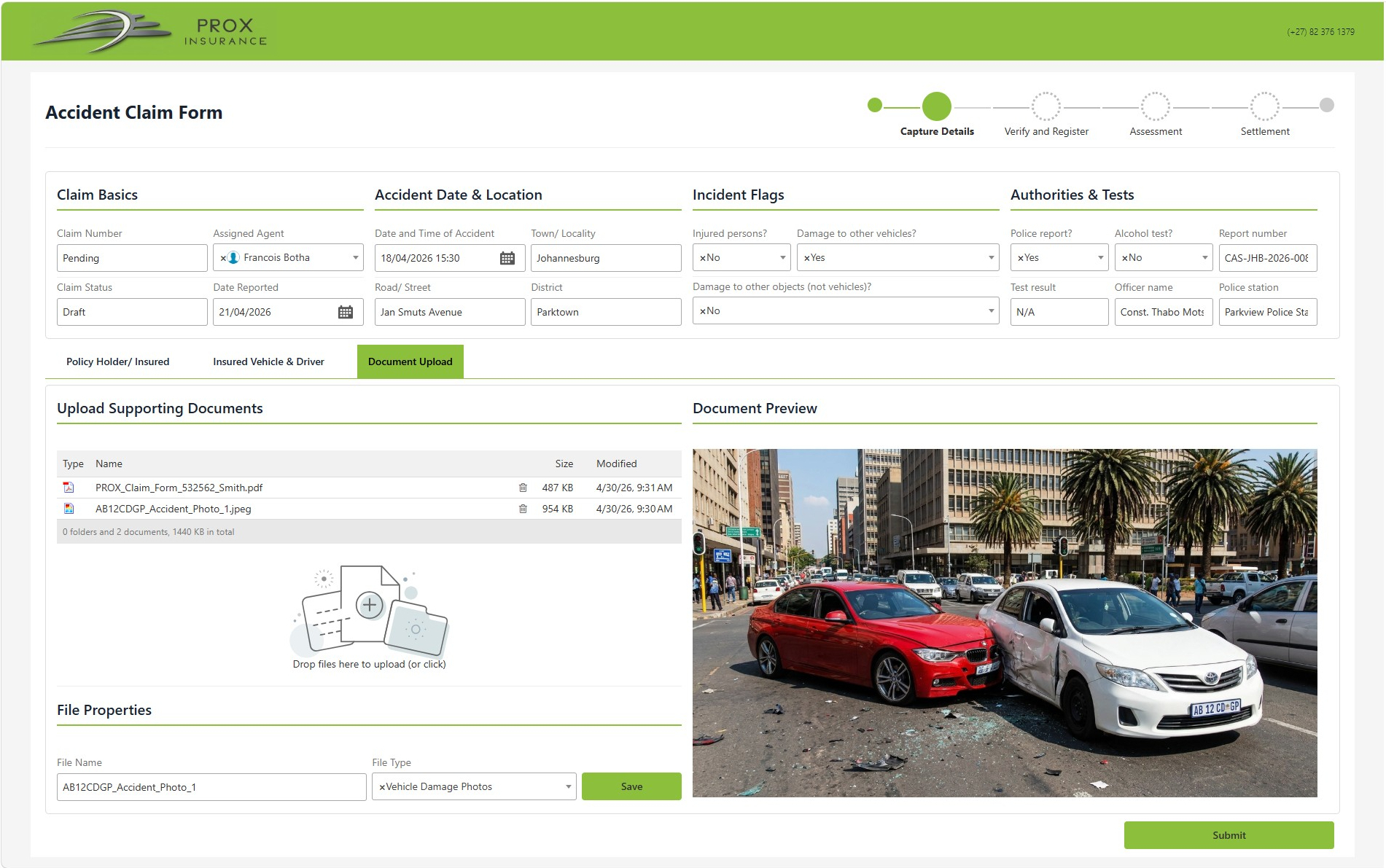 Claim Form - Document Upload
